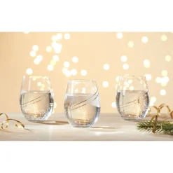 Verre à eau avec ruban doré x4