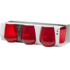 Verre à eau rouge translucide x6