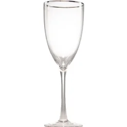 Verre à pied à liseré argenté