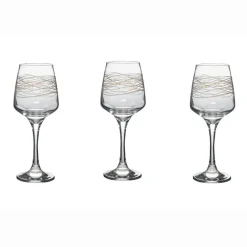 Verre à pied spirale x3