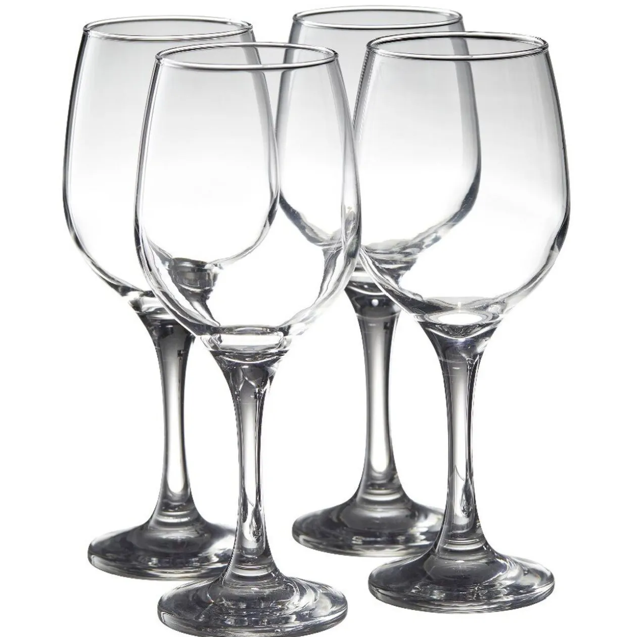 Verre à vin à pied en verre x 4