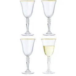Verre à vin bord doré 27cl x4