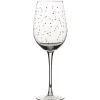 Verre à vin transparent motif pois