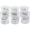 Verre bas en verre transparent design Bistrot x6