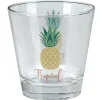 Verre bas style tropical motif ananas 25cl