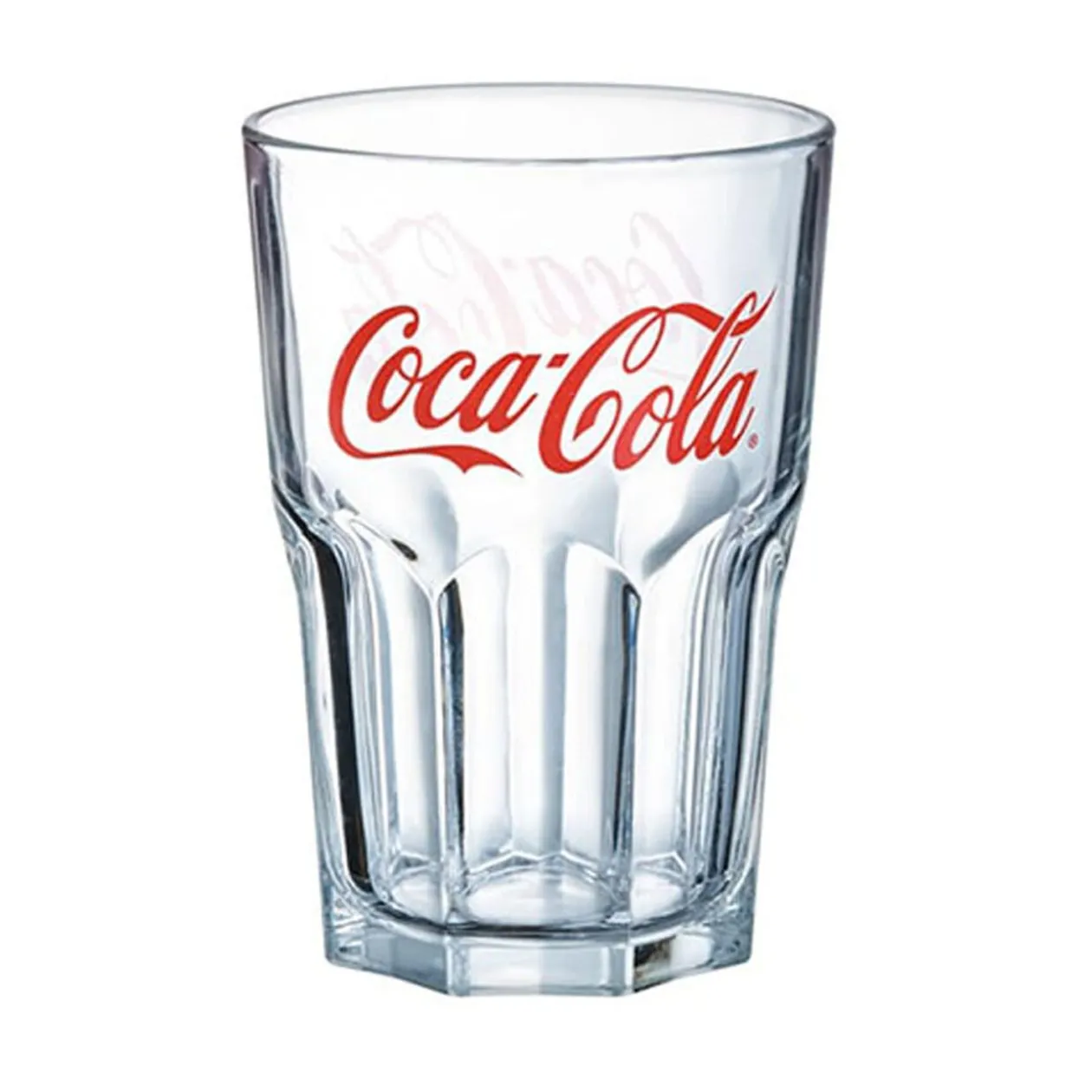 Verre Coca-Cola transparent et rouge 40 cl