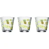 Verre conique bas motif exotique 25,5 cl x3