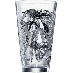 Verre conique bas motif feuillage 32,5 cl x3