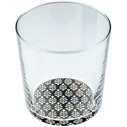 Verre décor fleuri X3