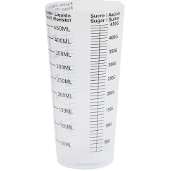 Verre doseur en plastique blanc