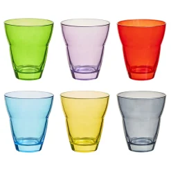 Verre gobelet jazz empilable uni coloré x 6