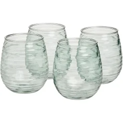 Verre plastique transparent Ø9xH11cm x4