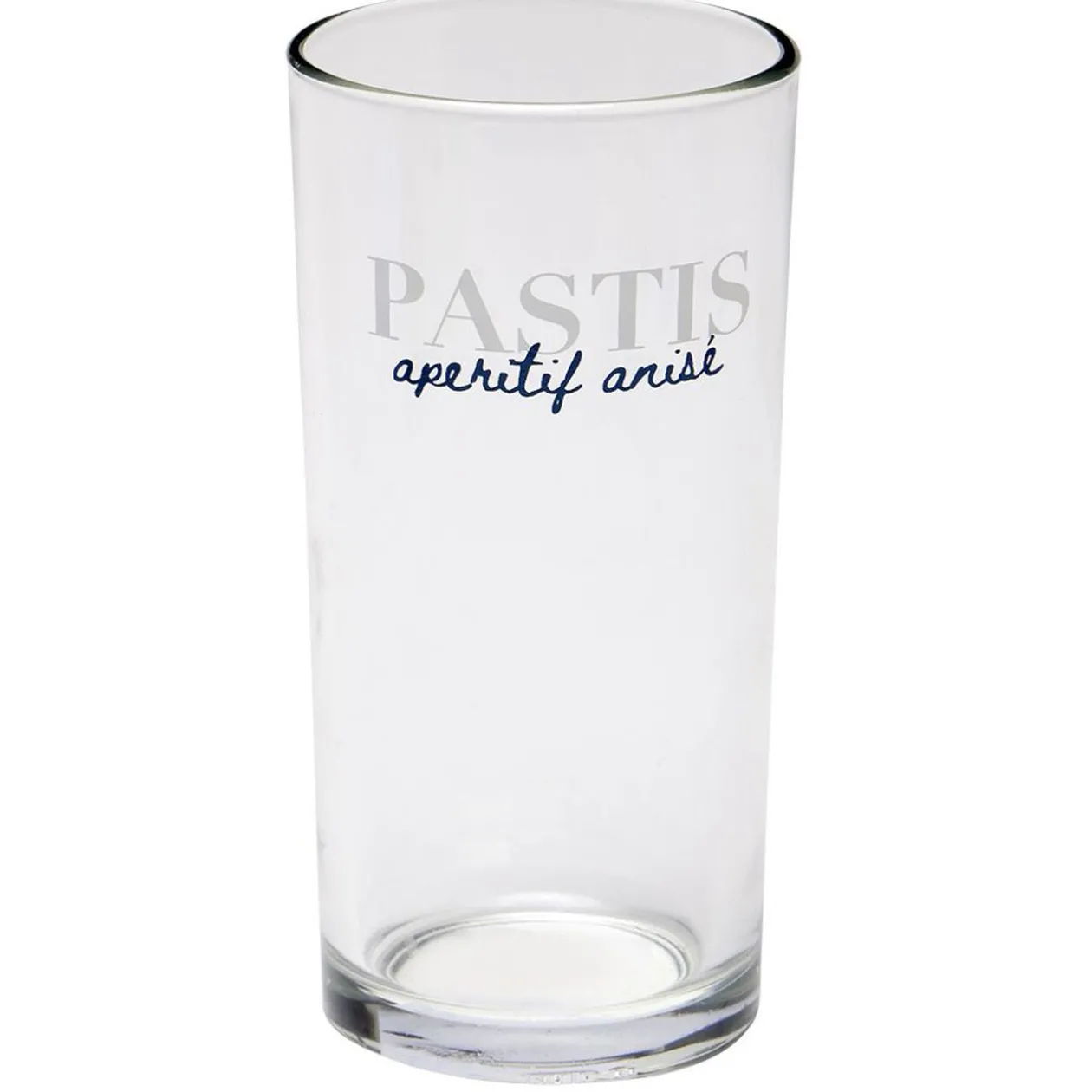 Verre tubo avec inscription Pastis apéritif anisé 25cl