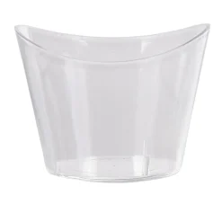 Verrine ovale en plastique réutilisable x10
