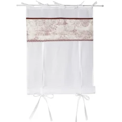 Vitrage à passant motif toile de Jouy x2