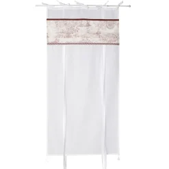 Vitrage à passant motif toile de Jouy x2