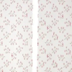 Vitrage blanc à fleurs L120X60 cm x2