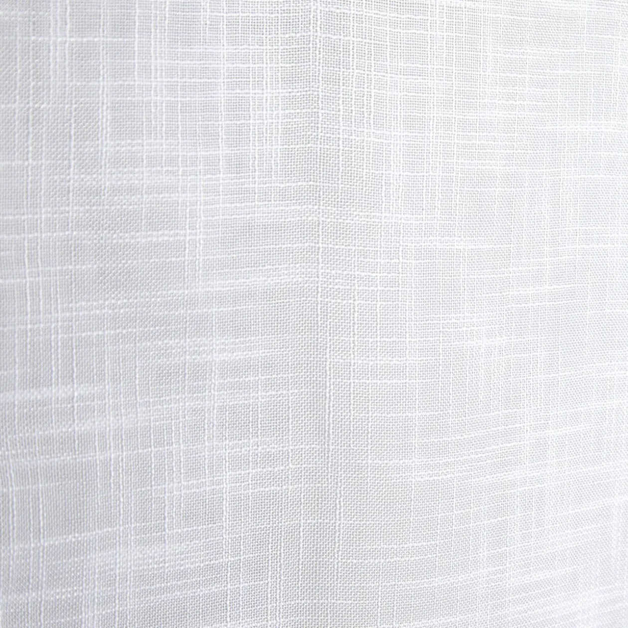 Vitrage droit à passants effet lin blanc uni x2