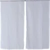 Vitrage droit passe tringle uni blanc 60x120 cm x2