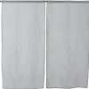Vitrage droit passe tringle uni gris 60x120 cm x2
