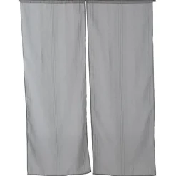 Vitrage droit passe tringle uni gris 60x160 cm x2