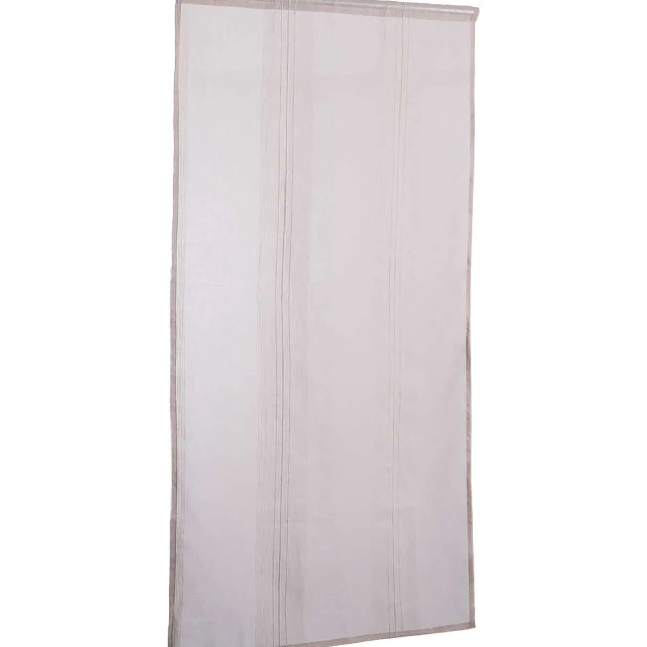 Vitrage droit passe tringle uni taupe 60x160 cm x2