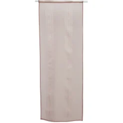 Vitrage droit passe tringle uni vieux rose x 2