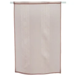 Vitrage droit passe tringle uni vieux rose x 2