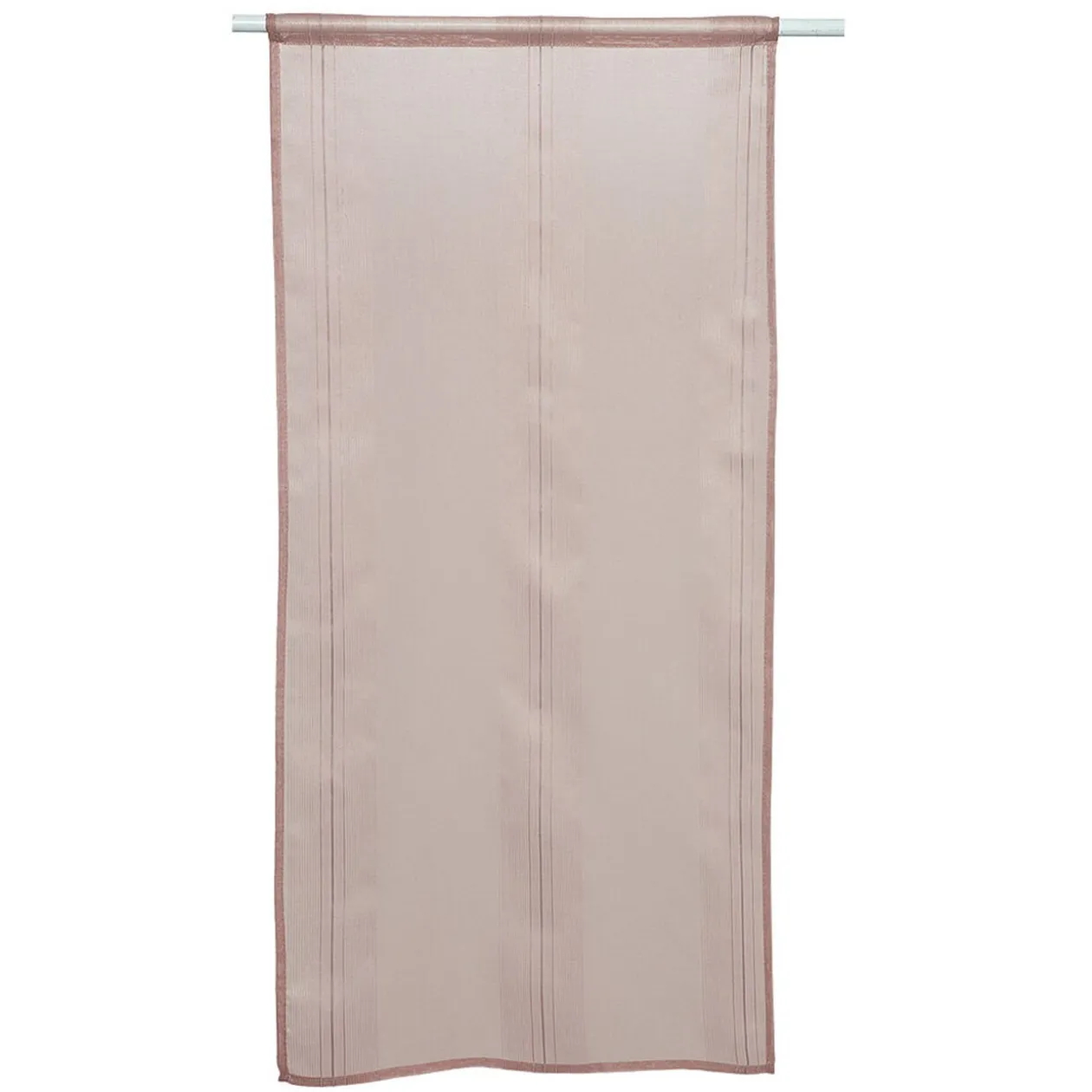 Vitrage droit passe tringle uni vieux rose x 2