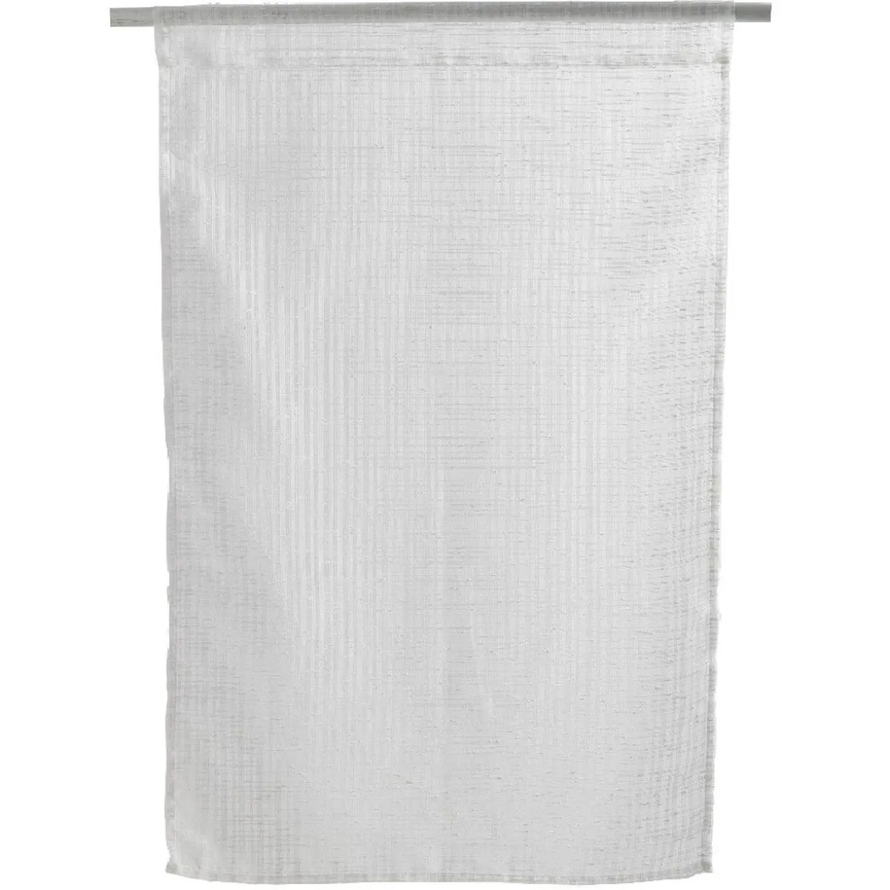 Vitrage droit passe tringle uni blanc x 2