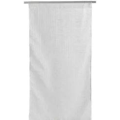 Vitrage droit passe tringle uni blanc x 2