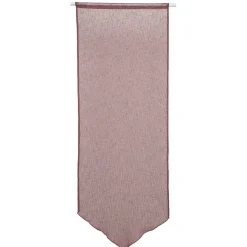 Vitrage en pointe passe tringle uni violet figue x 2