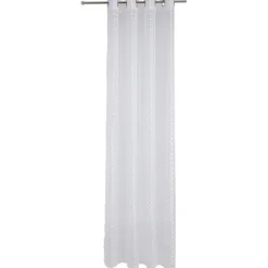 Voilage à motif rayures effet perle 140x240 cm