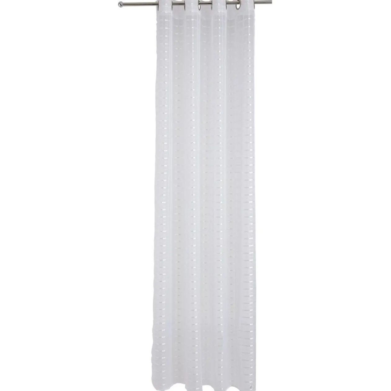 Voilage à motif rayures effet perle 140x240 cm