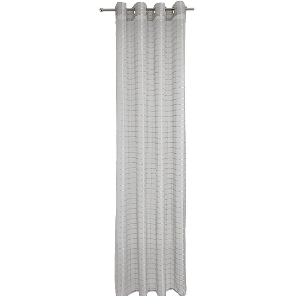 Voilage à motif rayures effet perle 140x240 cm