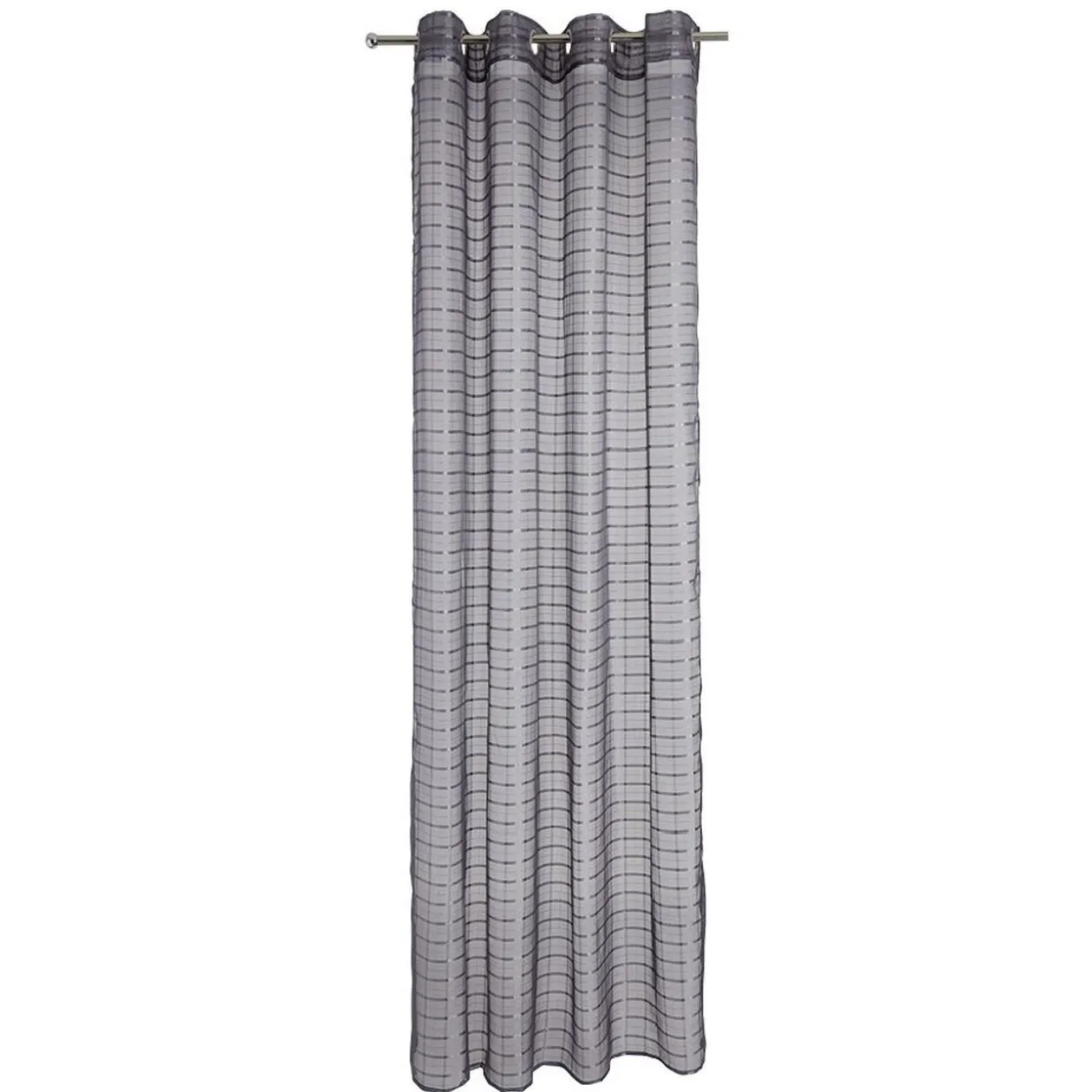 Voilage à motif rayures effet perle 140x240 cm