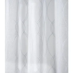 Voilage à oeillet à motif fil brillant Blanc