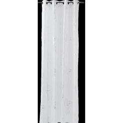 Voilage à oeillets blanc fils argentés ou dorés