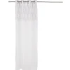 Voilage à oeillets blanc motif géométrique argenté 140x240cm - Scandi