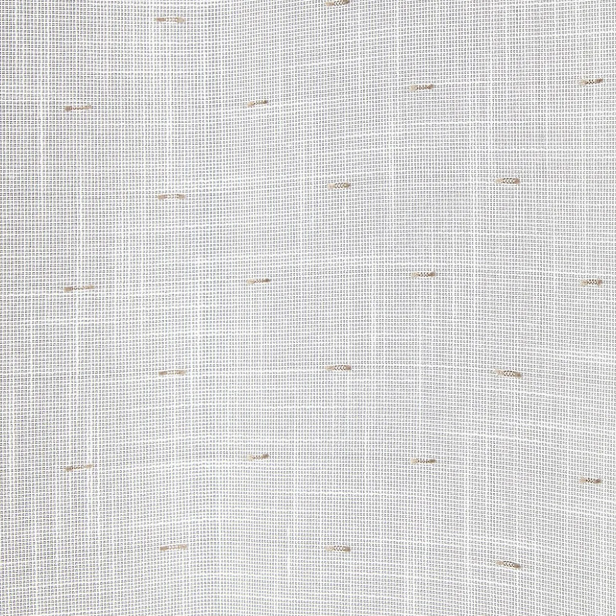 Voilage à oeillets blanc petits motifs arrondis marron taupe