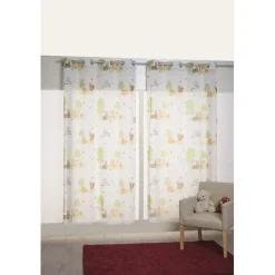 Voilage à oeillets design animaux