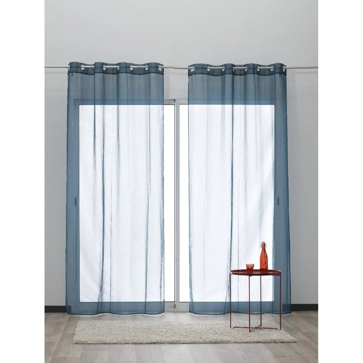 Voilage à oeillets Dolly bleu canard