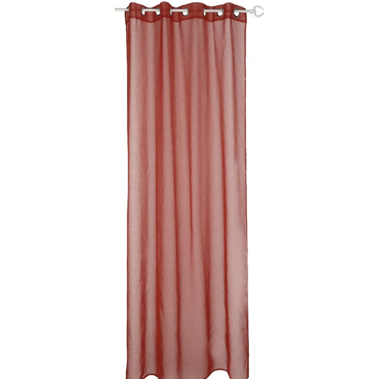 Voilage 8 oeillets Dolly uni rouge