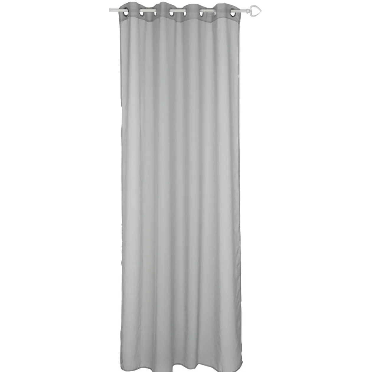 Voilage à oeillets Dolly uni gris clair 140x240 cm