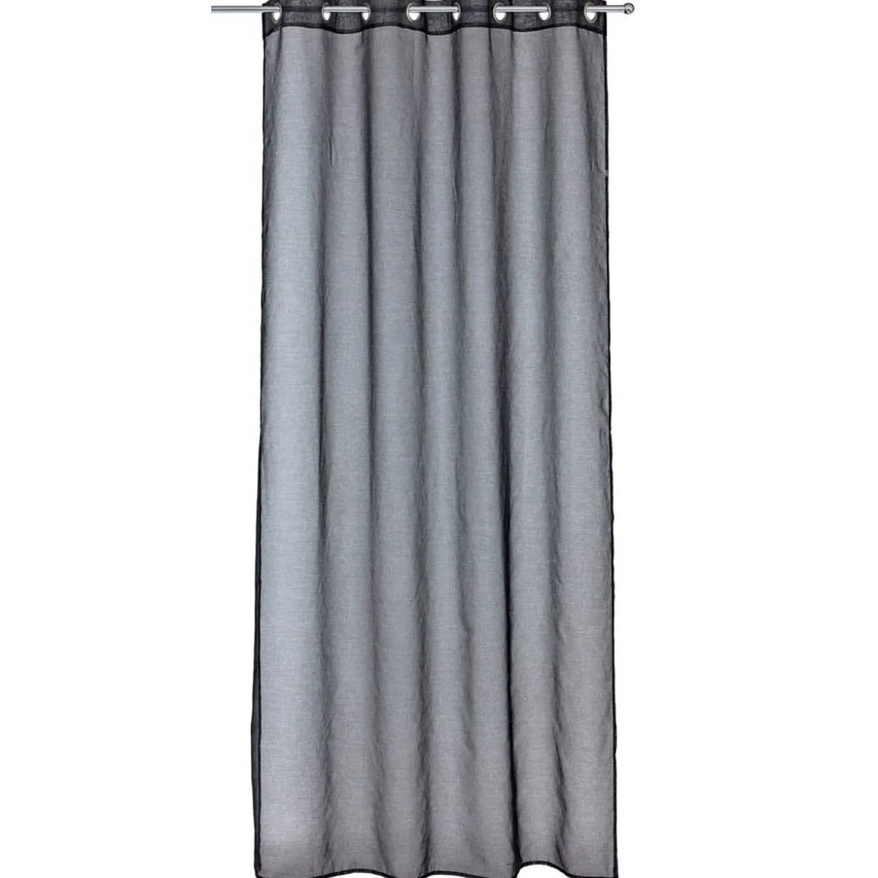 Voilage 8 oeillets Dolly uni noir