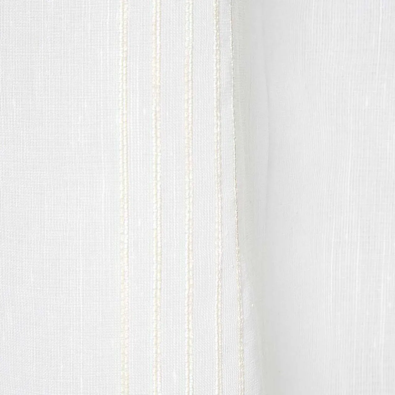 Voilage à oeillets effet lin uni à motifs x2