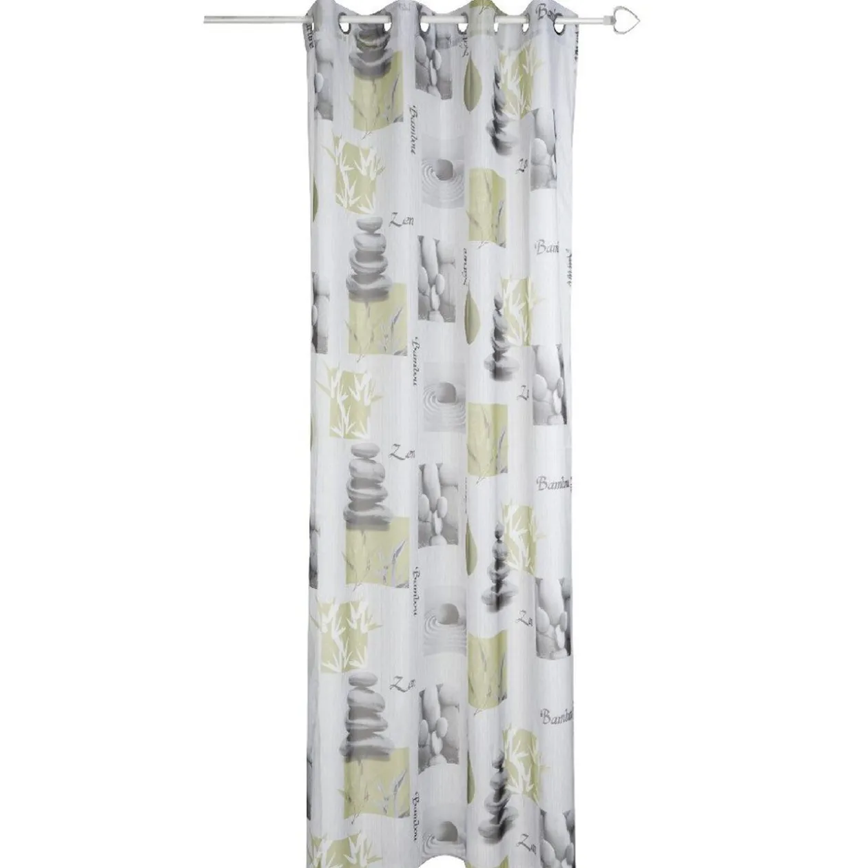 Voilage à oeillets en microfibre design Zen