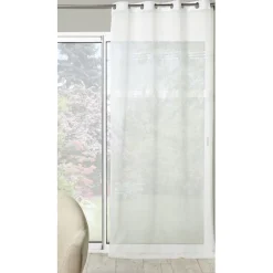 Voilage à oeillets fantaisie blanc 140x260cm