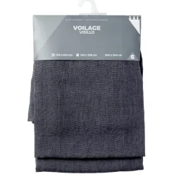 Voilage à oeillets gris foncé