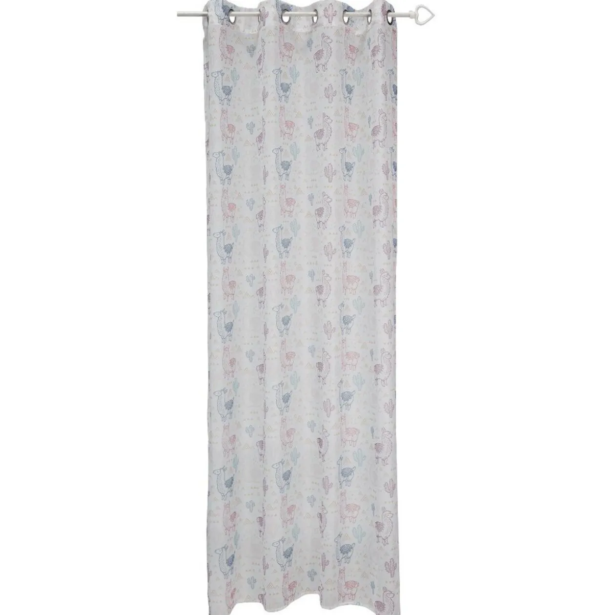 Voilage à oeillets imprimé lama